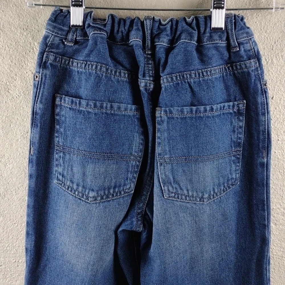 Children's Place Blue Medium Wash Five Pocket Mid Rise Button Zip Boot Cut Jeans